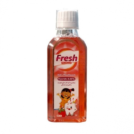 دهانشویه کودکان حاوی فلوراید با طعم توت ‌فرنگی Fresh