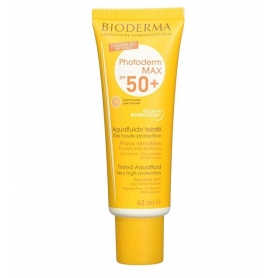 ضد آفتاب رنگی مناسب پوست چرب و مختلط مدلPhotoderm Aquafluid Spf50 حجم 40میل بایودرما